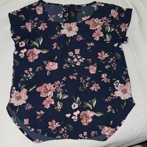Floral Navy Top